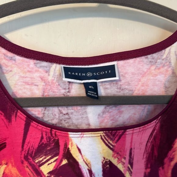 Karen Scott Short Sleeve Tee Size XL NWT - Picture 2 of 6